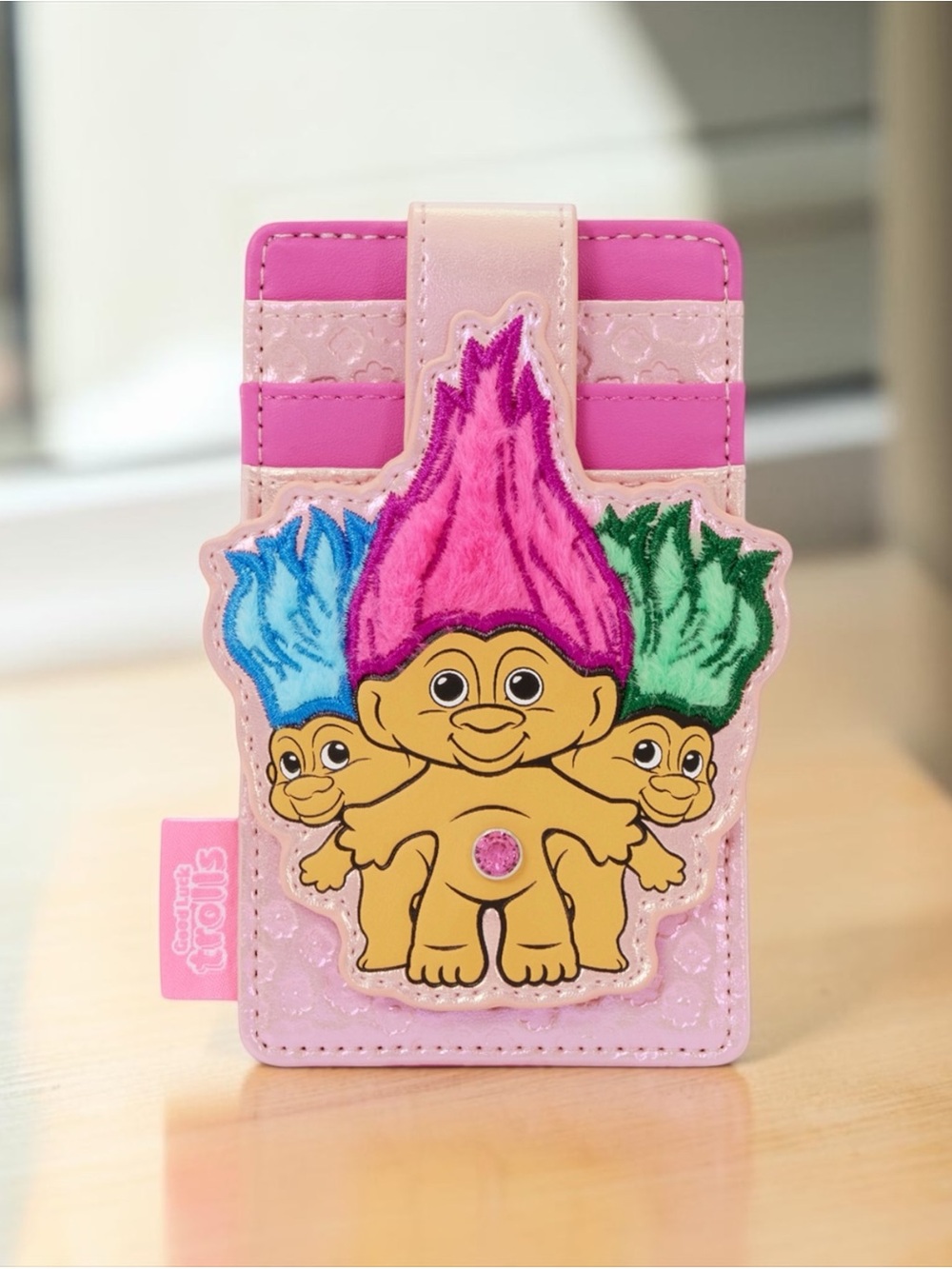 Loungefly Classic Good Luck Trolls Exclusive Iridescent Card Holder NWT